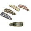 Acetate BB clip with checkered pattern, hairpin, fashionable hair clip, 180g Item Picture